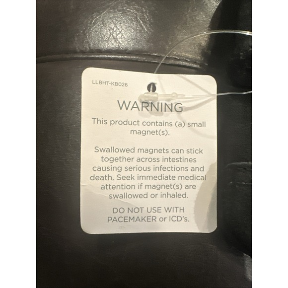 L.L. Bean Heritage‎ Totes Fold Over Nubuck Clutch Pouch Suede Leather Black - Picture 5 of 15